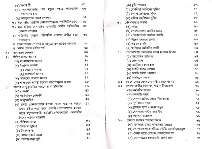 Pension Book PDF File । পেনশন বিধিমালা PDF ডাউনলোড করুন