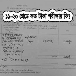 সরকারিতে পরীক্ষার ফি