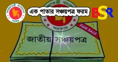 নতুন সঞ্চয়পত্র ফরম