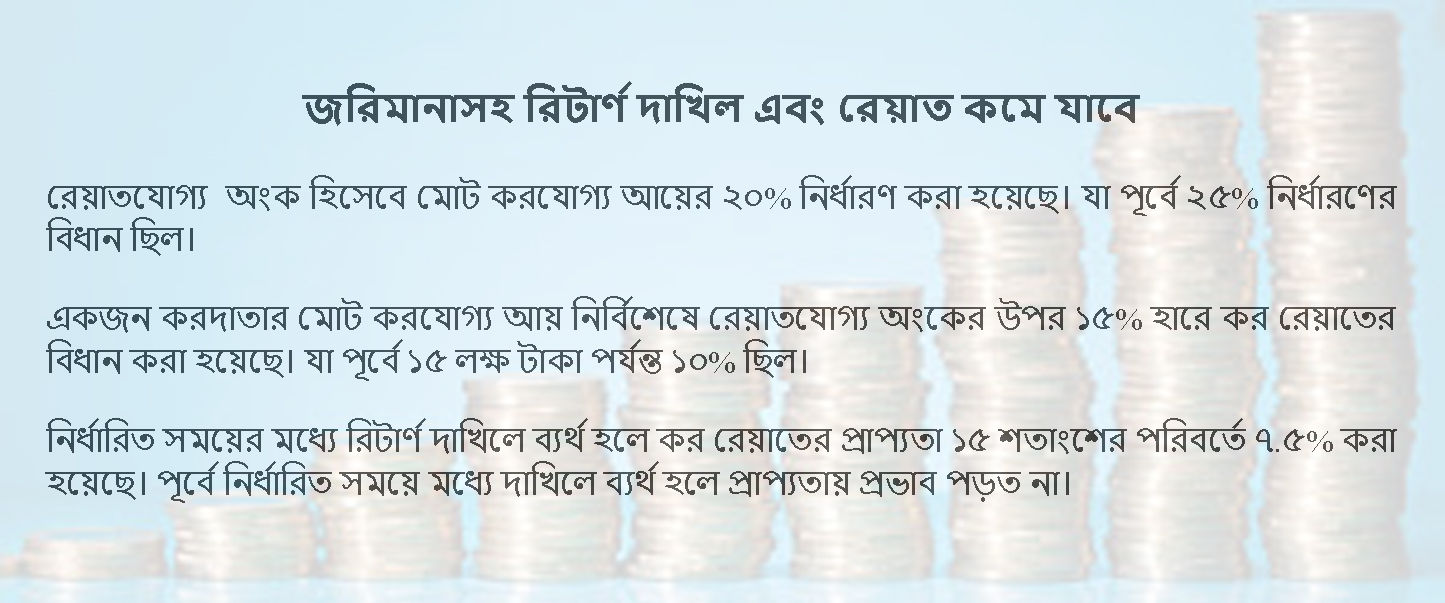 রিটার্ণ কোথায় দাখিল করতে হয়? না করলে যা হয়।