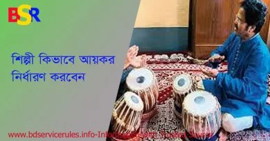 শিল্পীর আয় এবং কর পরিগণনা