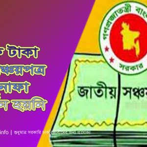 ১৫ লক্ষ পর্যন্ত সঞ্চয়পত্রে মুনাফা একই