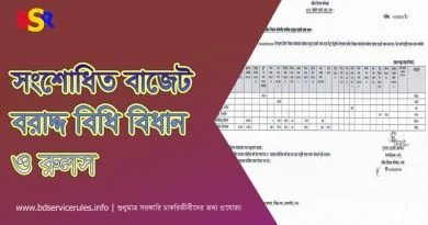 যে শর্তে সংশোধিত বাজেট বরাদ্দ দেয়া হয়