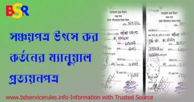 সঞ্চয়পত্র উৎসে আয়কর কর্তনের সনদের