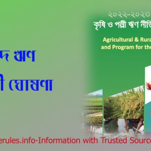 কৃষি ও পল্লী ঋণ নীতিমালা ও কর্মসূচী ২০২২-২৩