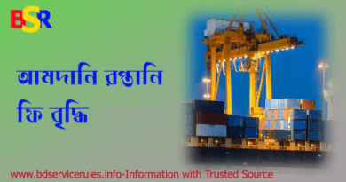 আই আর সি নবায়ন ফি ২০২৪ । আমদানি রপ্তানি বিভিন্ন পরিষেবার বিদ্যমান ফি হালনাগাদকরণ প্রজ্ঞাপন কোনটি?