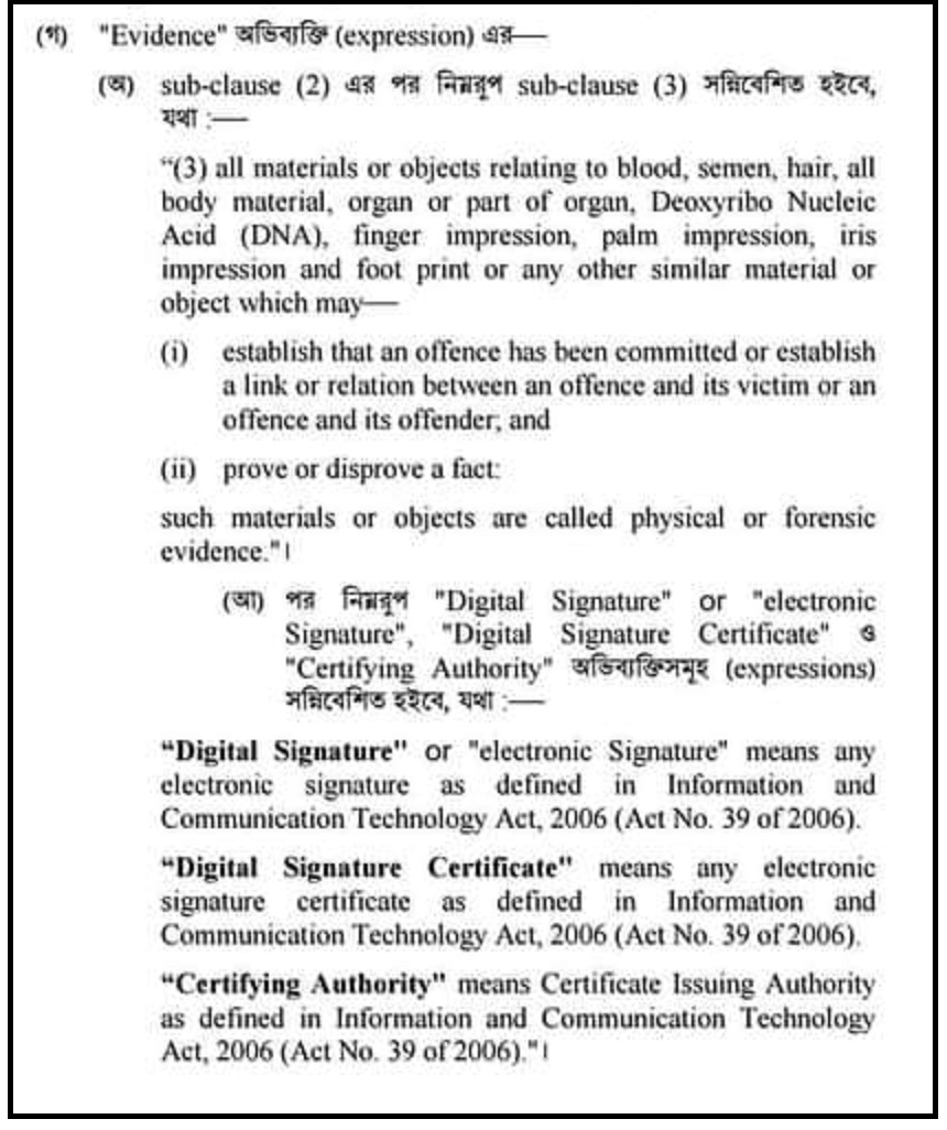 Evidence (Amendment) Act 2022 । কল রেকর্ড, CCTV Footage এবং ডিজিটাল ডেটা আদালতে গ্রহণযোগ্য হবে