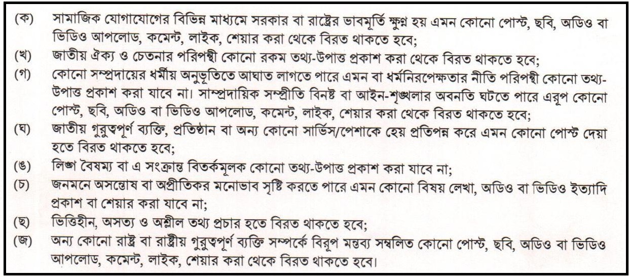 সামাজিক যোগাযোগ মাধ্যম আইন ২০২২ । মাধ্যমিক পর্যায়ের সরকারি-বেসরকারি শিক্ষা প্রতিষ্ঠানে সামাজিক যোগাযোগ মাধ্যম ব্যবহার সংক্রান্ত