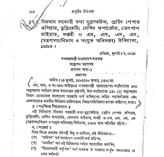 বেসরকারি শিক্ষাপ্রতিষ্ঠান নিয়োগ বিধি: কর্মচারী জানা অধিকার