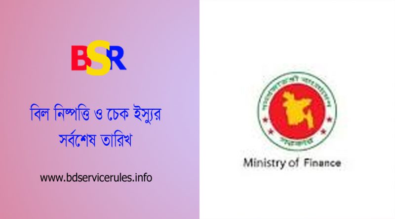 মেয়াদোত্তীর্ণ বিল কেস-টু-কেস । অর্থ বিভাগের নির্ধারিত কর্মকর্তা বিল যাচাই পূর্বক পরিশোধের ব্যবস্থা নিবেন