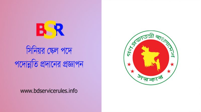 সিনিয়র স্কেল পদে পদোন্নতি ২০২৩ । ২৬৮ বিসিএস কর্মকর্তা ৯ম গ্রেডে হতে ৬ষ্ঠ গ্রেডে পদোন্নতি পেল