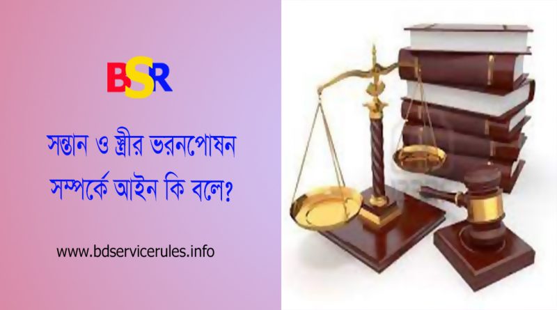 অভিভাবকত্ব ও নাবালক আইন ১৮৯০ । সন্তানের ভরণপোষণ কত টাকা?