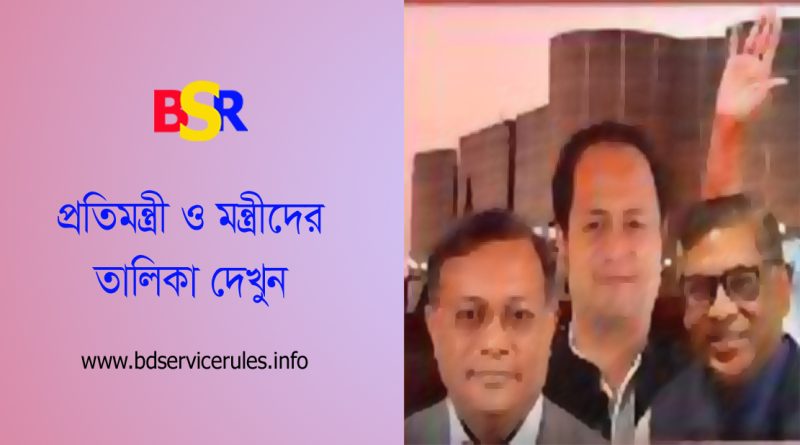 সরকারের মন্ত্রী ও প্রতিমন্ত্রী ২০২৪ । মহামান্য রাষ্ট্রপতি কি মিনিস্টার নিয়োগ দিয়ে থাকেন?