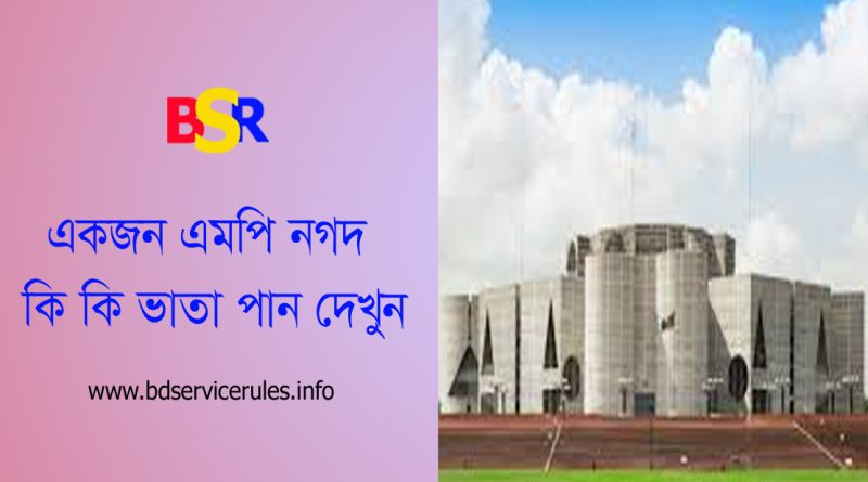 সংসদ সদস্য সম্মানী ভাতা ২০২৪ । একজন এমপি মাসে কত টাকা বেতন ভাতাদি ও বরাদ্দ পেয়ে থাকেন