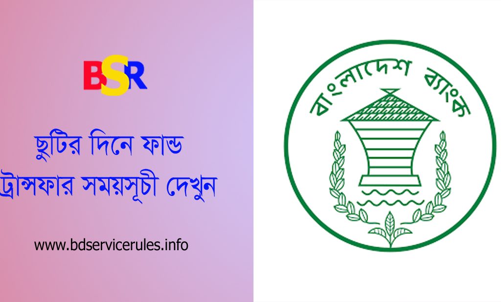 ব্যাংক ফান্ড ট্রান্সফার সিডিউল ২০২৪ । মানি ট্রান্সফারের নতুন সূচী ৩ দিনের জন্য কার্যকর
