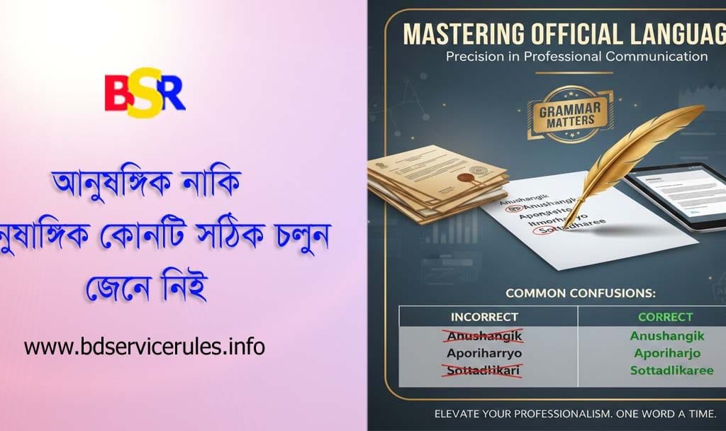 সরকারি কাজে শব্দ ব্যবহার ২০২৬ | বাংলাদেশ সার্ভিস রুলস