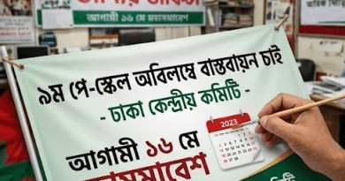৯ম পে-স্কেল ও পূর্ণাঙ্গ বেসিকের দাবিতে উত্তাল সরকারি কর্মচারী মহল