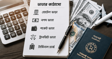 সরকারি বিদেশ ভ্রমণ ভাতা পুনর্নির্ধারণ