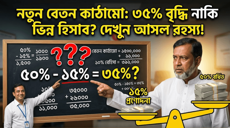 বেতন বৃদ্ধির ৫০% হিসাব ও বিশেষ প্রণোদনার সমন্বয়