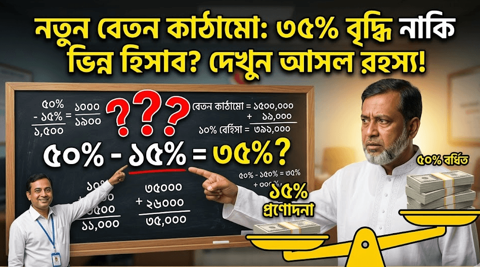 বেতন বৃদ্ধির ৫০% হিসাব ও বিশেষ প্রণোদনার সমন্বয়