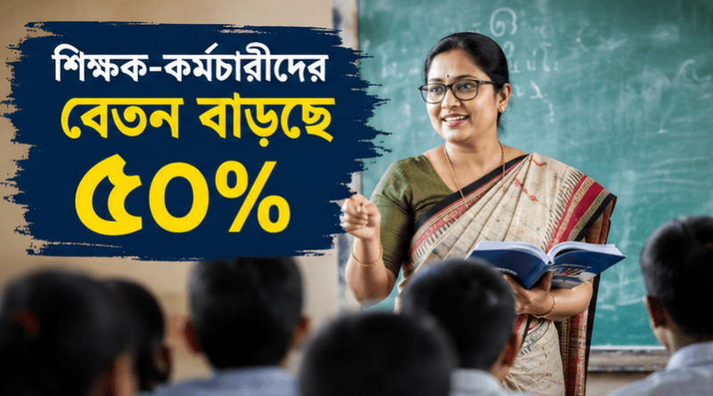 নবম পে-স্কেলে এমপিওভুক্ত শিক্ষক-কর্মচারীদের বেতন বাড়ছে ৫০ শতাংশ