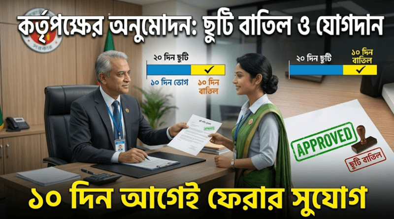 বহিঃবাংলাদেশ ছুটি কাটানোর মাঝপথে দেশে ফেরা ও অবশিষ্ট ছুটি বাতিল