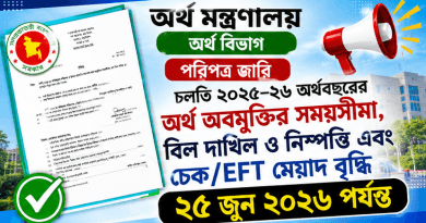 অর্থ অবমুক্তির সময়সীমা বাড়াল অর্থ বিভাগ