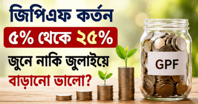 জিপিএফ কর্তন ৫% থেকে ২৫%