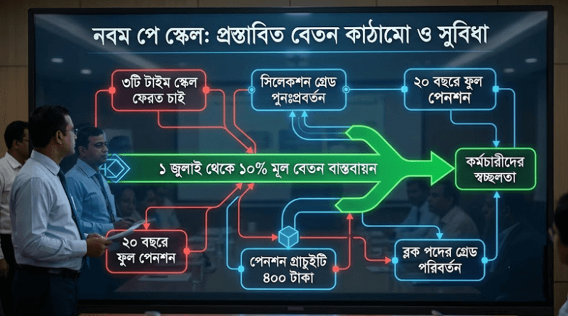 ১ জুলাই থেকেই শতভাগ মূল বেতন একবারে চান সরকারি কর্মচারীরা