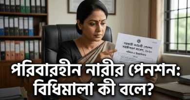 অবিবাহিত ও পরিবারহীন নারী চাকরিজীবীর মৃত্যুতে পেনশন প্রাপ্যতা