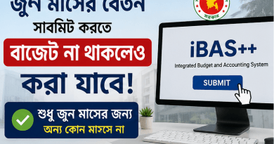 জুনের বেতন দাখিলে আইবাসে বাজেট না থাকলেও সমস্যা নেই