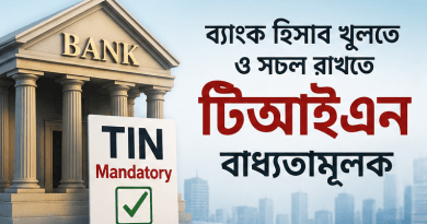 ব্যাংক হিসাব খুলতে ও সচল রাখতে টিআইএন বাধ্যতামূলক করতে যাচ্ছে সরকার