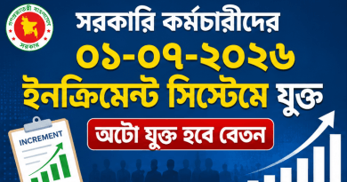সরকারি কর্মচারীদের ১ জুলাইয়ের ইনক্রিমেন্ট সিস্টেমে যুক্ত,