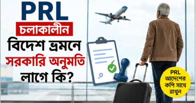 পিআরএল চলাকালে ব্যবসা বা বিদেশ ভ্রমণে কি সরকারি অনুমতি লাগে?