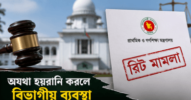প্রধান শিক্ষক পদে রিটকারীদের সতর্ক করল প্রাথমিক ও গণশিক্ষা মন্ত্রণালয়