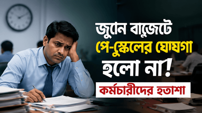 জুনে বাজেটে পে-স্কেলের প্রত্যাশা পূরণ না হওয়ায় সরকারি চাকরিজীবীদের হতাশা