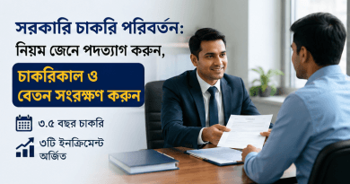 কীভাবে পদত্যাগ করলে চাকরিকাল ও বেতন সংরক্ষণ করা সম্ভব?