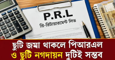 অক্ষমতাজনিত অবসরে পিআরএল ও নগদায়ন মিলবে কি?