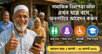 সামাজিক নিরাপত্তা কর্মসূচির অনলাইন আবেদন শুরু ১ আগস্ট, ৩১ আগস্ট পর্যন্ত চলবে আবেদন