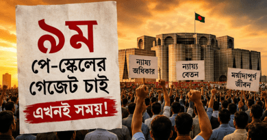 ৯ম পে-স্কেলের গেজেট প্রকাশের দাবিতে বাড়ছে চাপ
