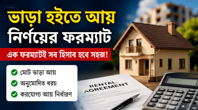 এক ফরম্যাটেই নির্ণয় করা যাবে সব ধরনের ‘ভাড়া হইতে আয়’