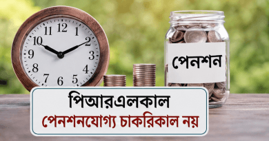 অবসর-উত্তর ছুটি পেনশনযোগ্য চাকরিকাল নয়