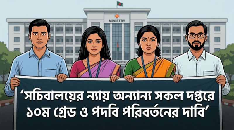 সচিবালয়ের ন্যায় অন্যান্য দপ্তরের পদবি পরিবর্তন
