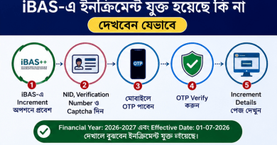 ১ জুলাইয়ের ইনক্রিমেন্ট iBAS-এ যুক্ত হয়েছে কি না দেখবেন যেভাবে