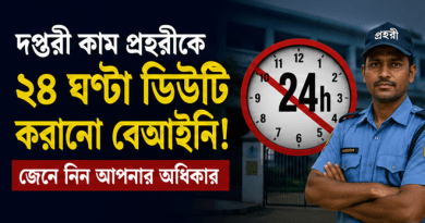 দপ্তরী কাম প্রহরীকে ২৪ ঘণ্টা/৩৬৫ দিন ডিউটি করানো কতটা আইনসম্মত?