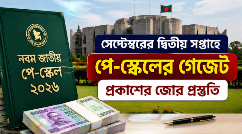 সেপ্টেম্বরের দ্বিতীয় সপ্তাহে গেজেট, অক্টোবরে নতুন বেতন?