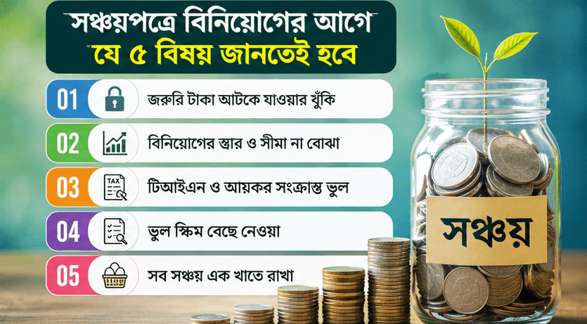 সঞ্চয়পত্রে বিনিয়োগের আগে যে ৫ বিষয় না জানলেই বিপদ