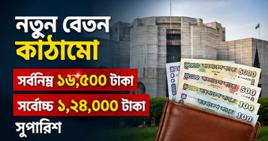 সরকারি চাকরিজীবীদের নতুন বেতন কাঠামো