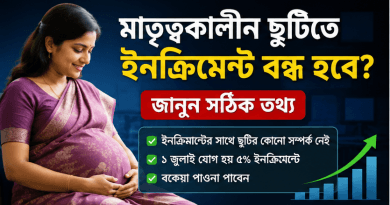 মাতৃত্বকালীন ছুটিতে থাকলে কি জুলাইয়ের ৫% ইনক্রিমেন্ট বন্ধ থাকে?