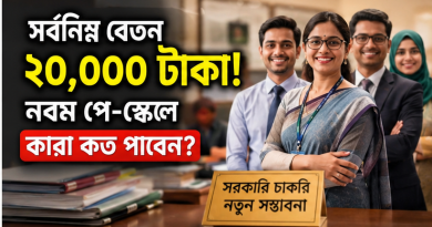 ২০ গ্রেডে কার মূল বেতন কত বাড়ছে?